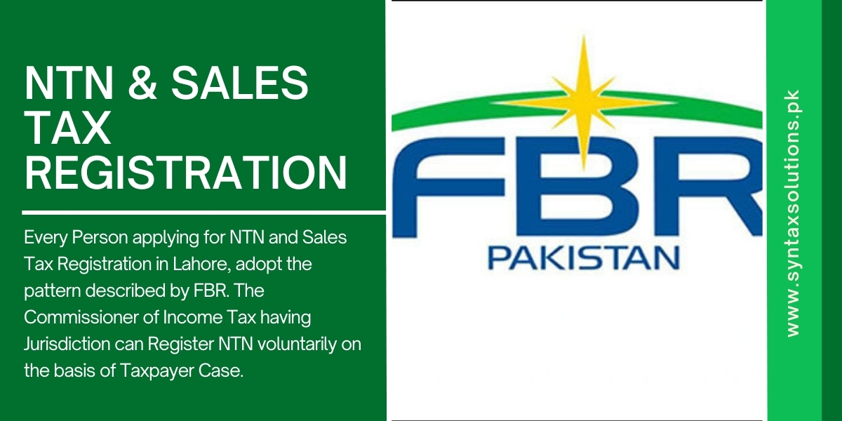 NTN and Sales Tax Registration in Lahore